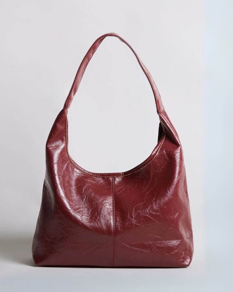 Selene Distressed Leather Tote - Zipper Version