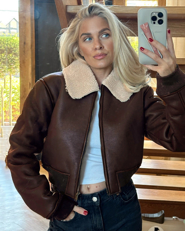 Charlotte Shearling Bomber