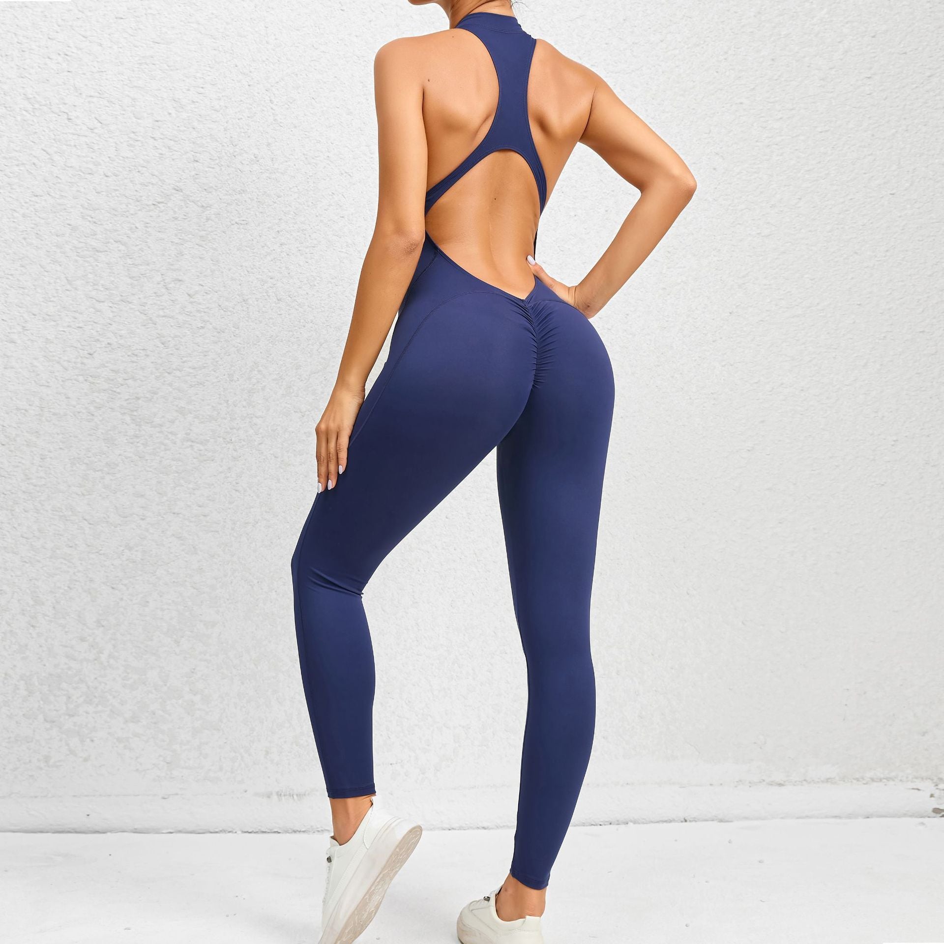 Ari Zippered Yoga Jumpsuit