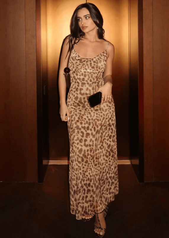 Nina Leopard Print Maxi Dress